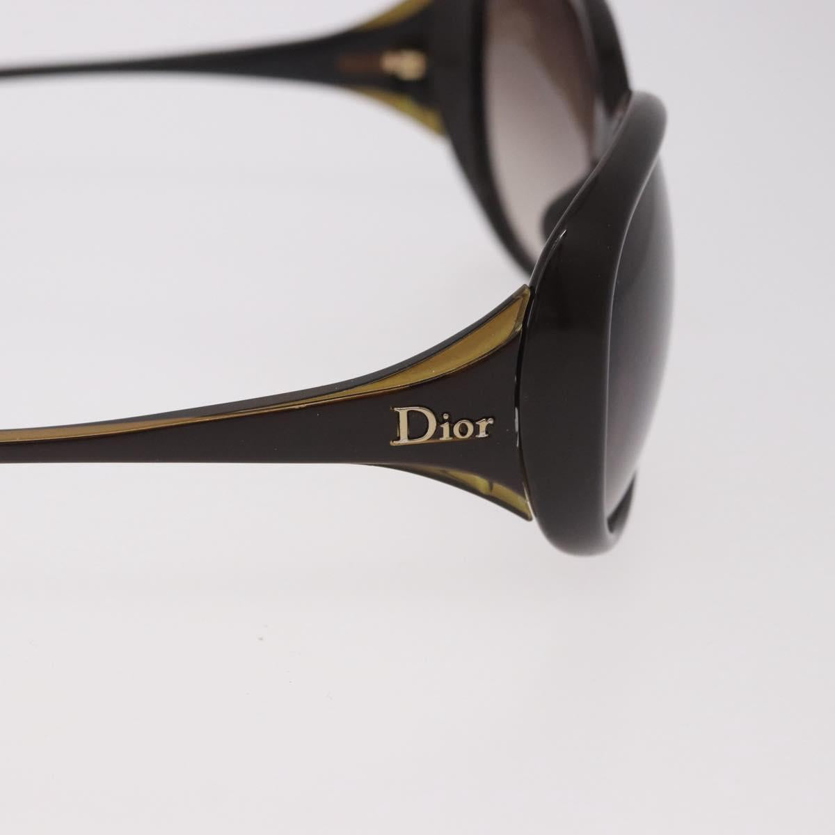 Christian Dior Sunglasses Plastic Brown Gold Auth bs35807