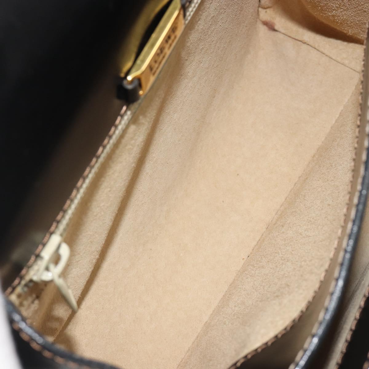 LOEWE Hand Bag Leather Black Auth bs35813A