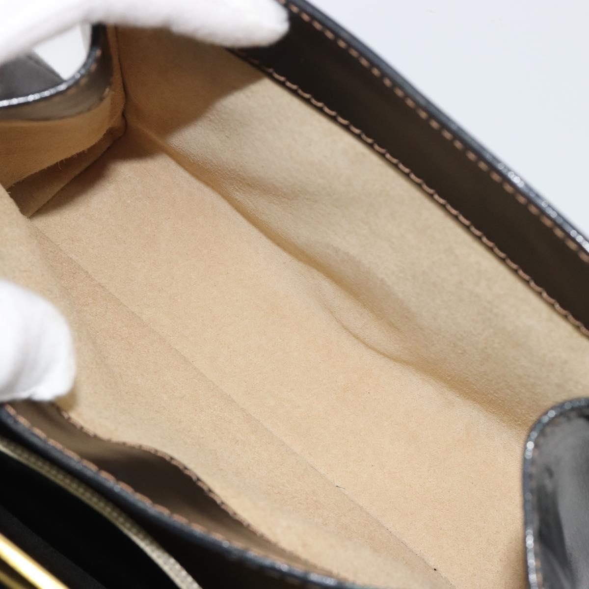 LOEWE Hand Bag Leather Black Auth bs35813A