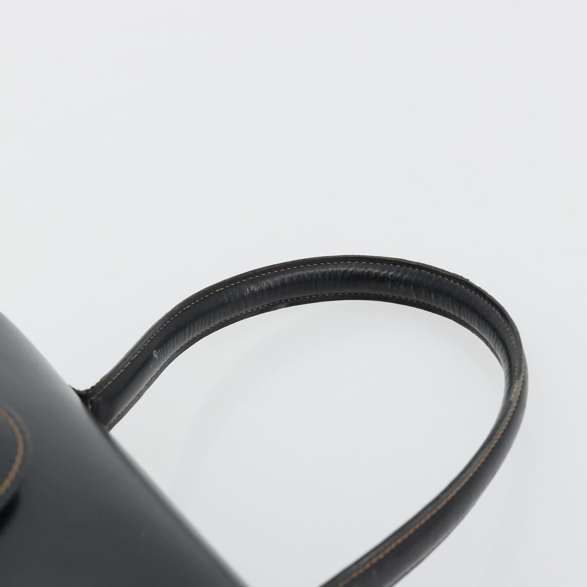 LOEWE Hand Bag Leather Black Auth bs35813A