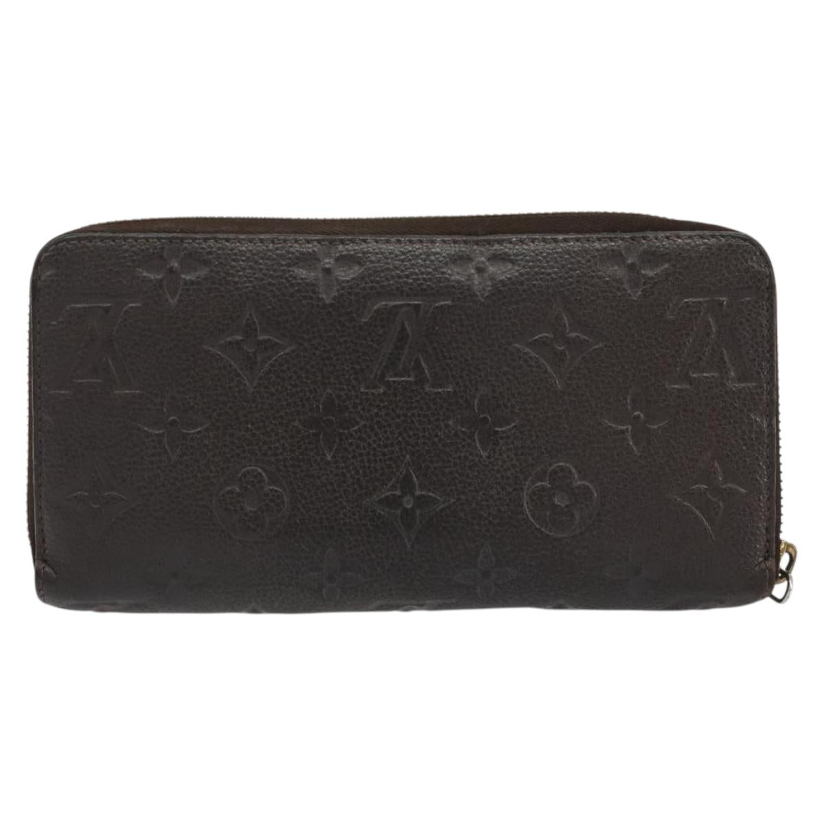 LOUIS VUITTON Monogram Empreinte Zippy Wallet Tail M60548 LV Auth bs35817