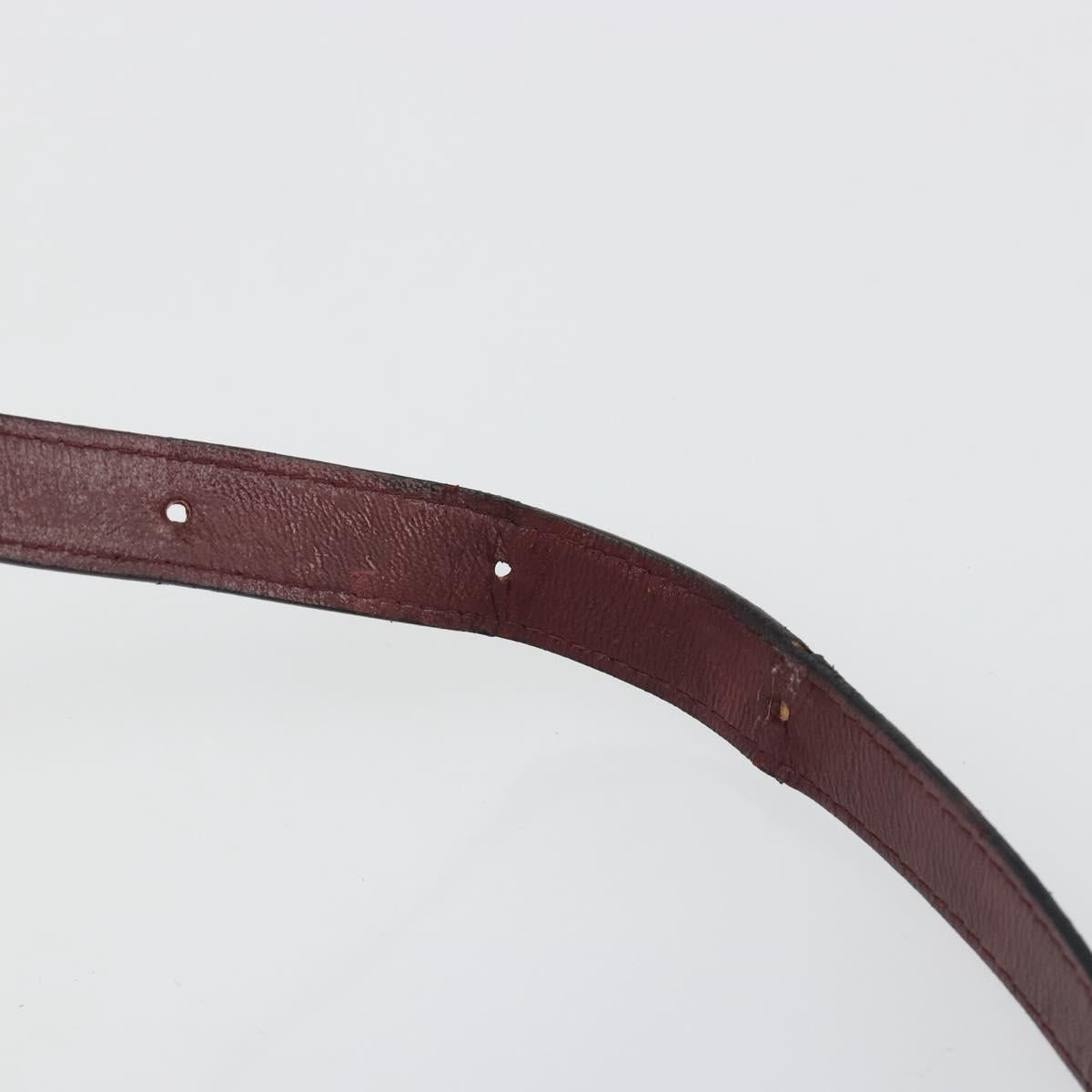 SAINT LAURENT Shoulder Bag Leather Bordeaux Auth bs35835