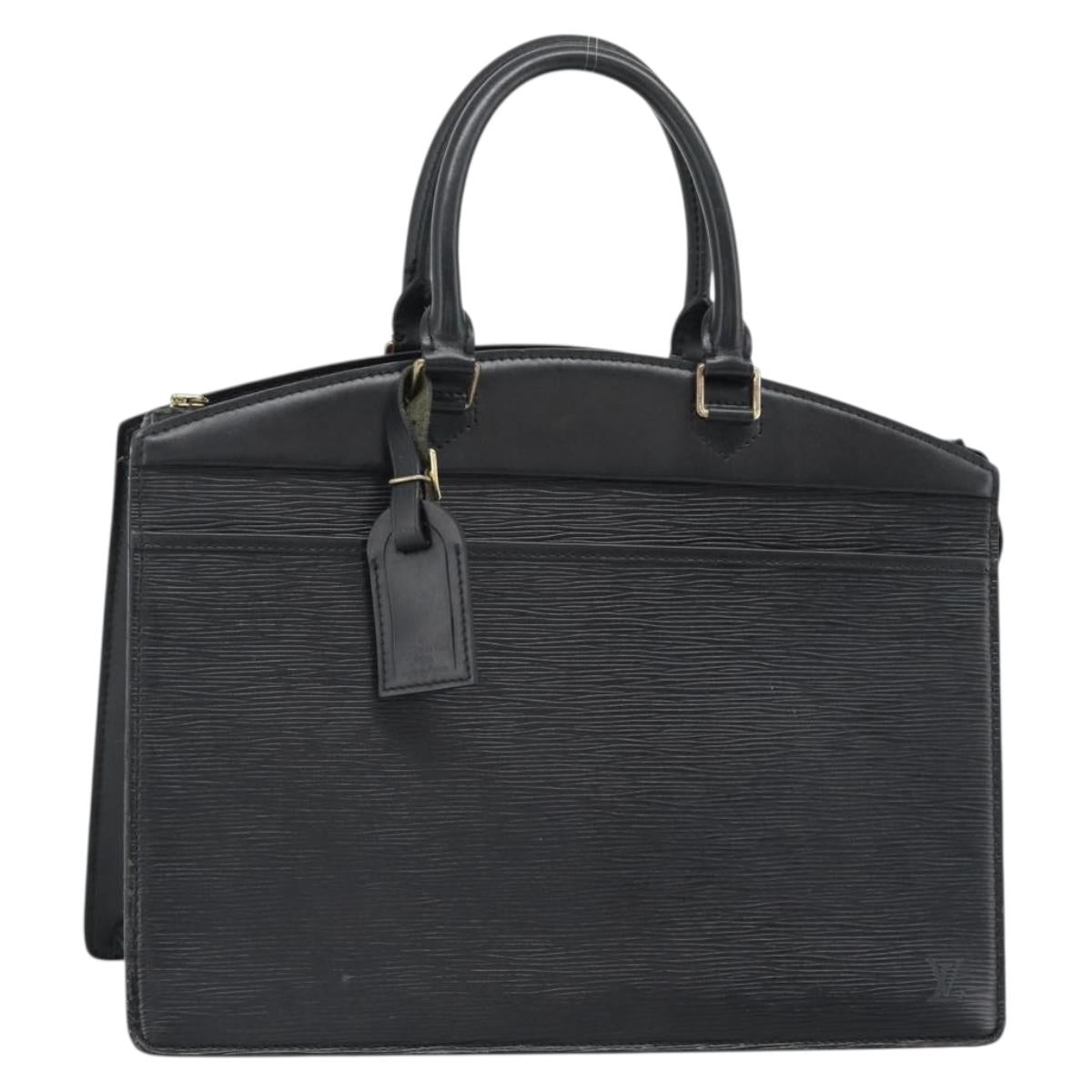 LOUIS VUITTON Epi Riviera Hand Bag Black LV Auth bs35849