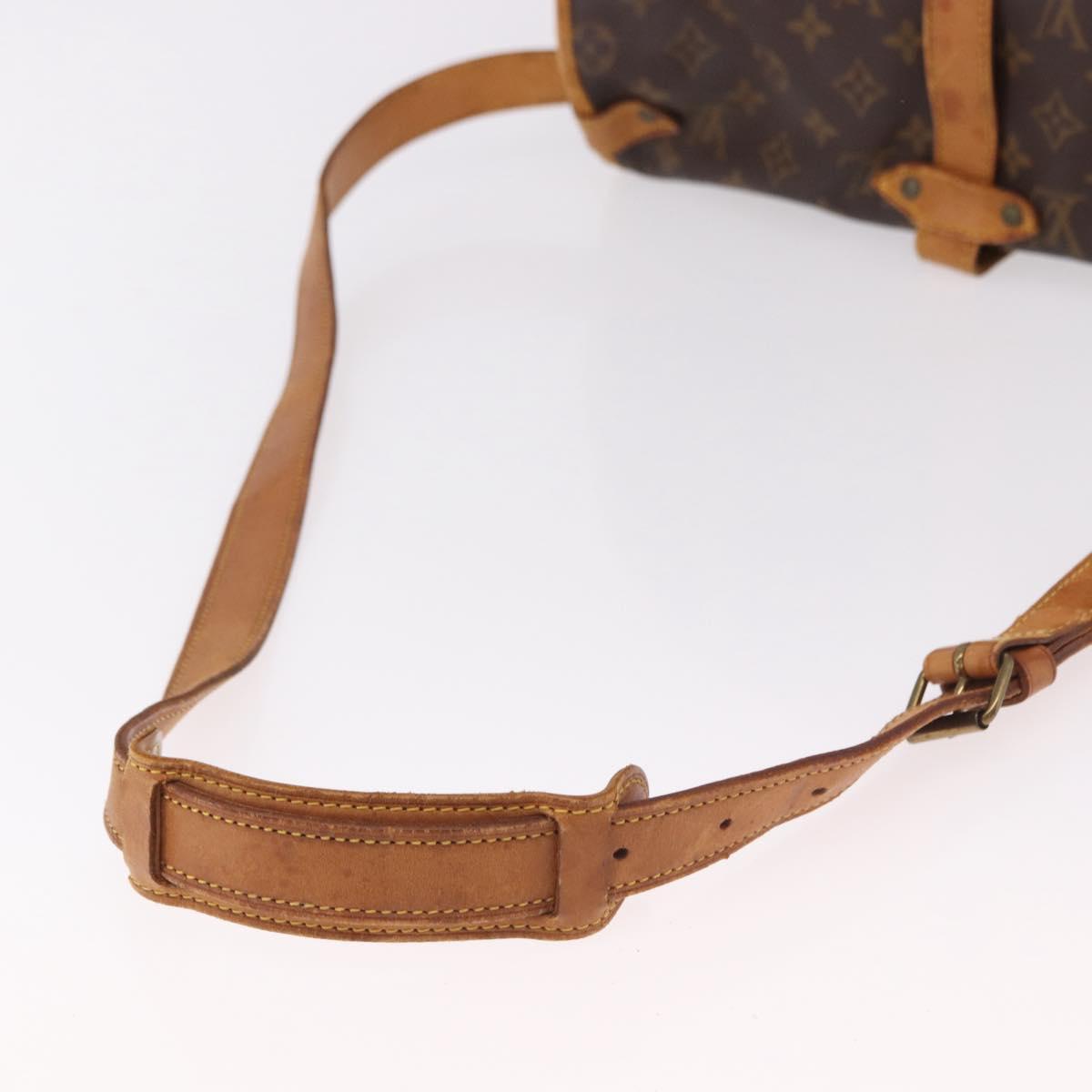 LOUIS VUITTON Monogram Saumur 35 Shoulder Bag M42254 LV Auth bs35853