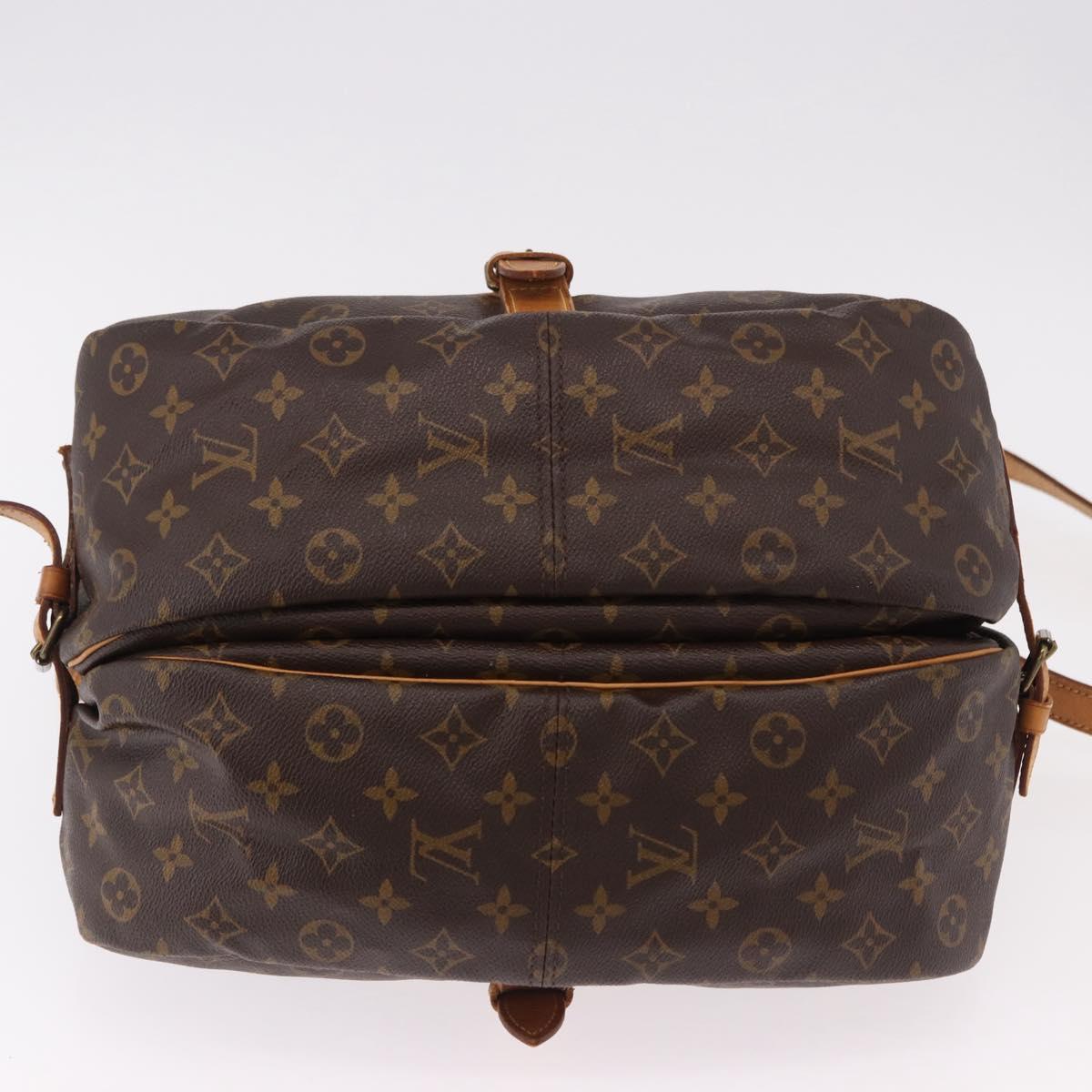 LOUIS VUITTON Monogram Saumur 35 Shoulder Bag M42254 LV Auth bs35853