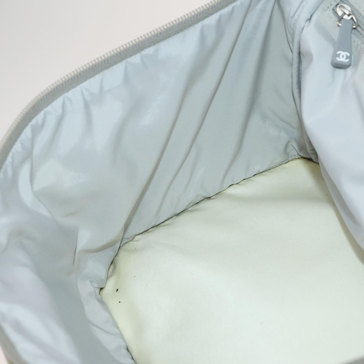 CHANEL Sports Line Backpack White Gray CC Auth bs35854
