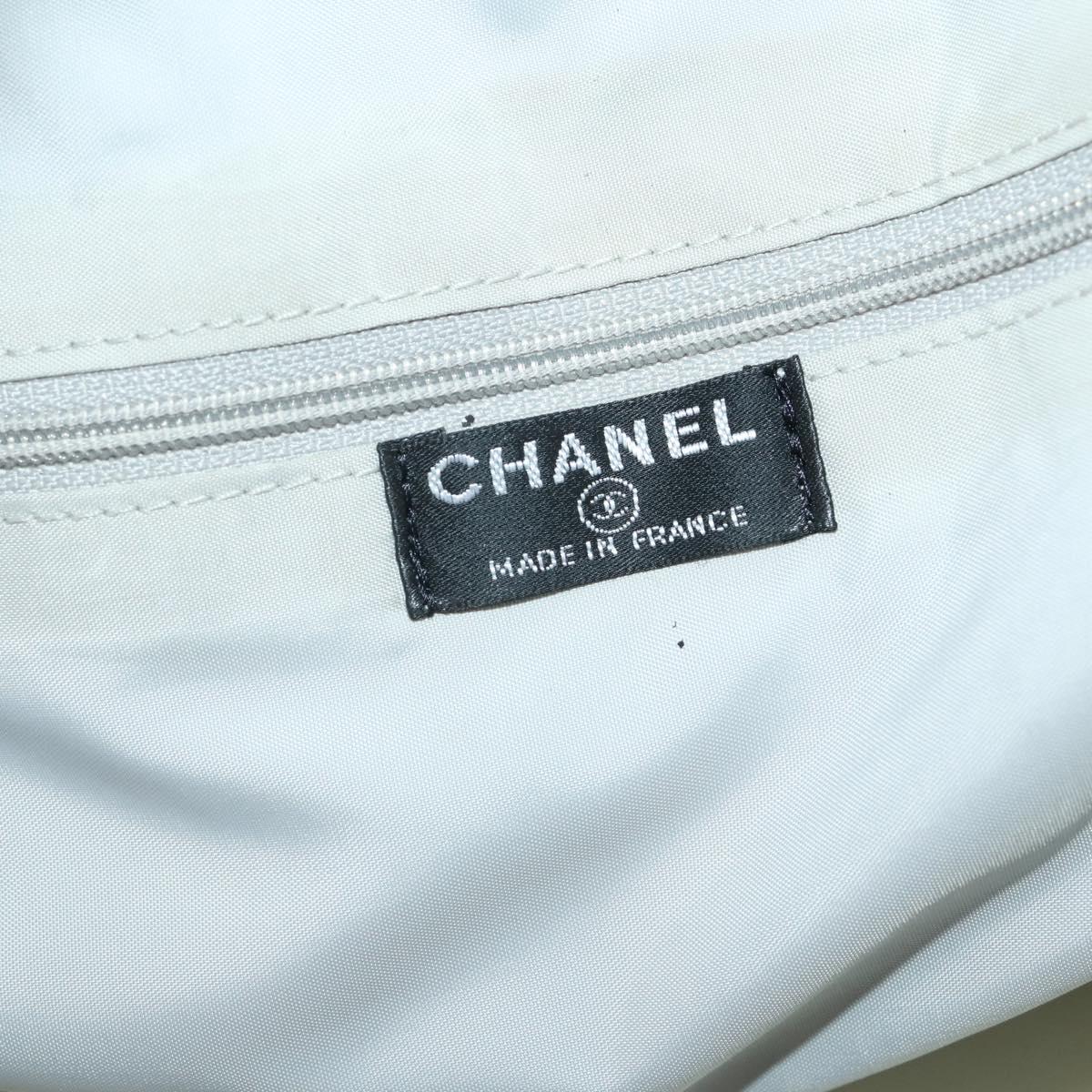 CHANEL Sports Line Backpack White Gray CC Auth bs35854