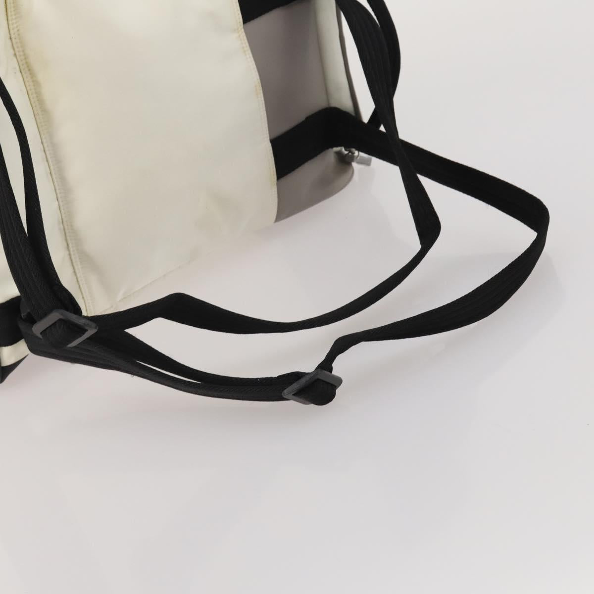 CHANEL Sports Line Backpack White Gray CC Auth bs35854