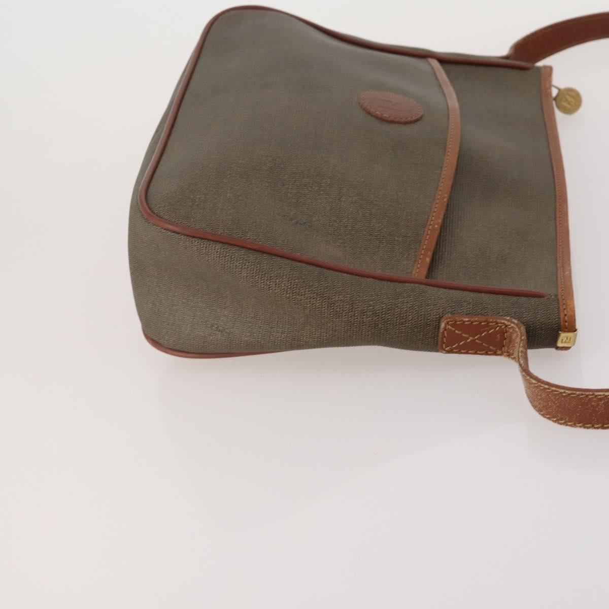 FENDI Zucca Hand Bag Canvas 3 Set Brown Auth bs35855