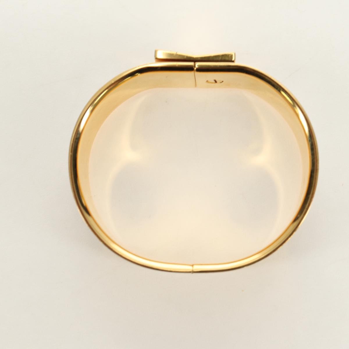 HERMES Emilel GM Bracelet Metal Cloisonne Gold Blue Auth bs35861V