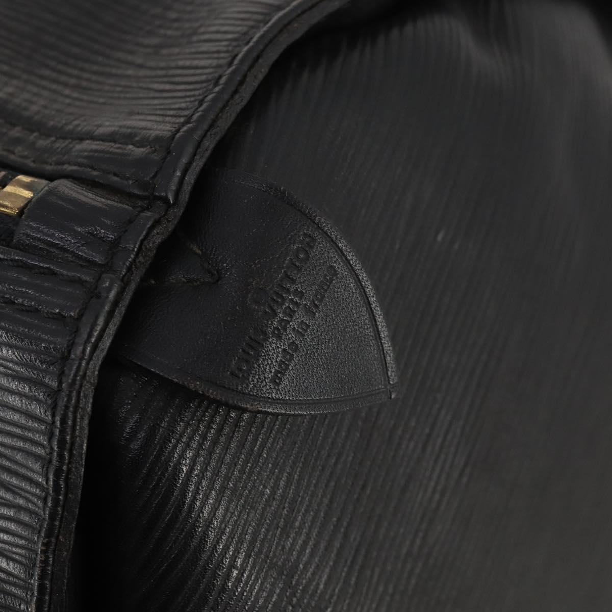 LOUIS VUITTON Epi Keepall 60 Boston Bag Noir M42942 LV Auth bs35863