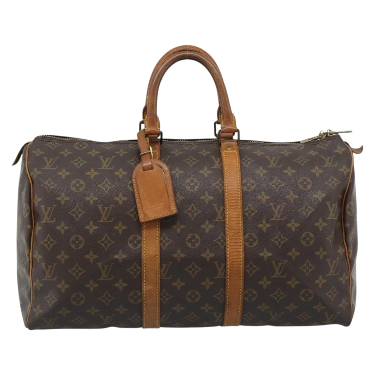 LOUIS VUITTON Monogram Keepall 50 Boston Bag M41426 LV Auth bs35866