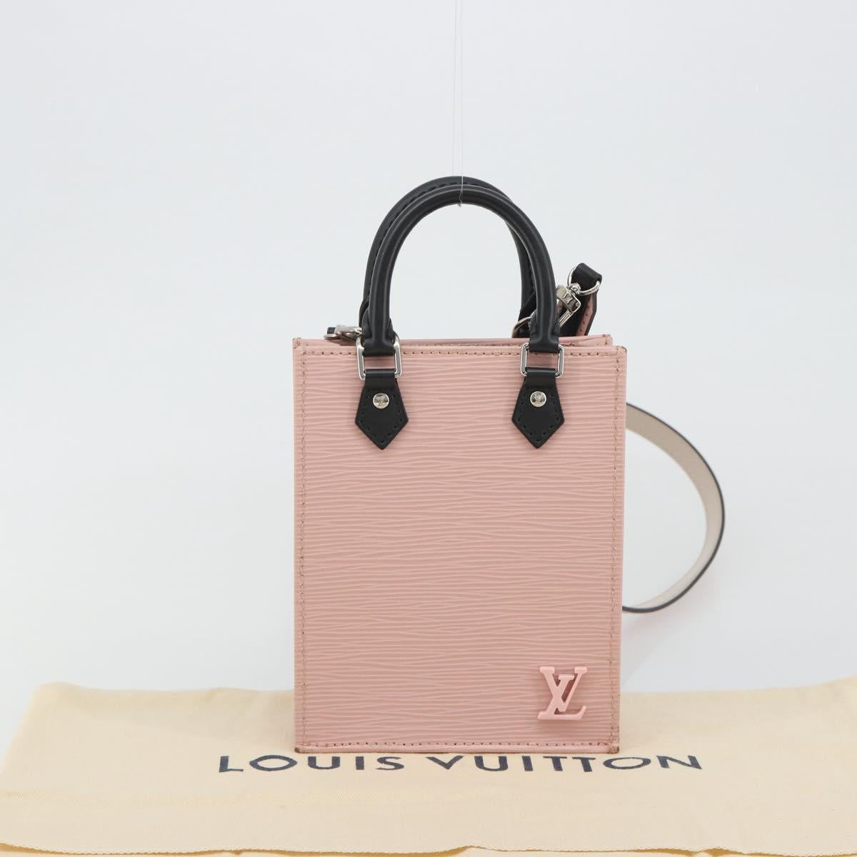 LOUIS VUITTON Epi Petit Sac Plat Hand Bag Rose Valerine M69575 Auth bs35888SAV