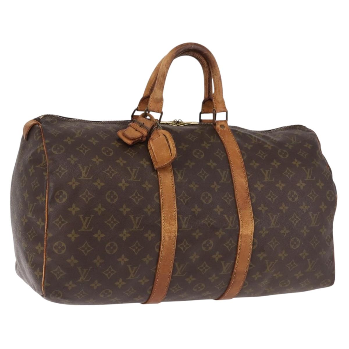 LOUIS VUITTON Monogram Keepall 50 Boston Bag M41426 LV Auth bs35897