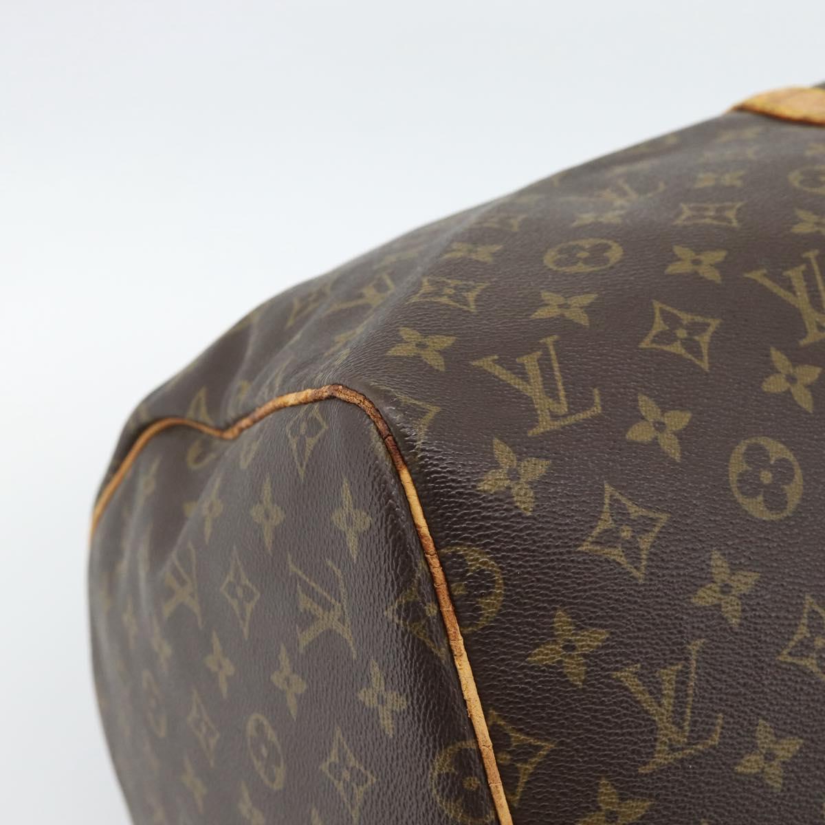 LOUIS VUITTON Monogram Keepall 55 Boston Bag M41424 LV Auth bs35898
