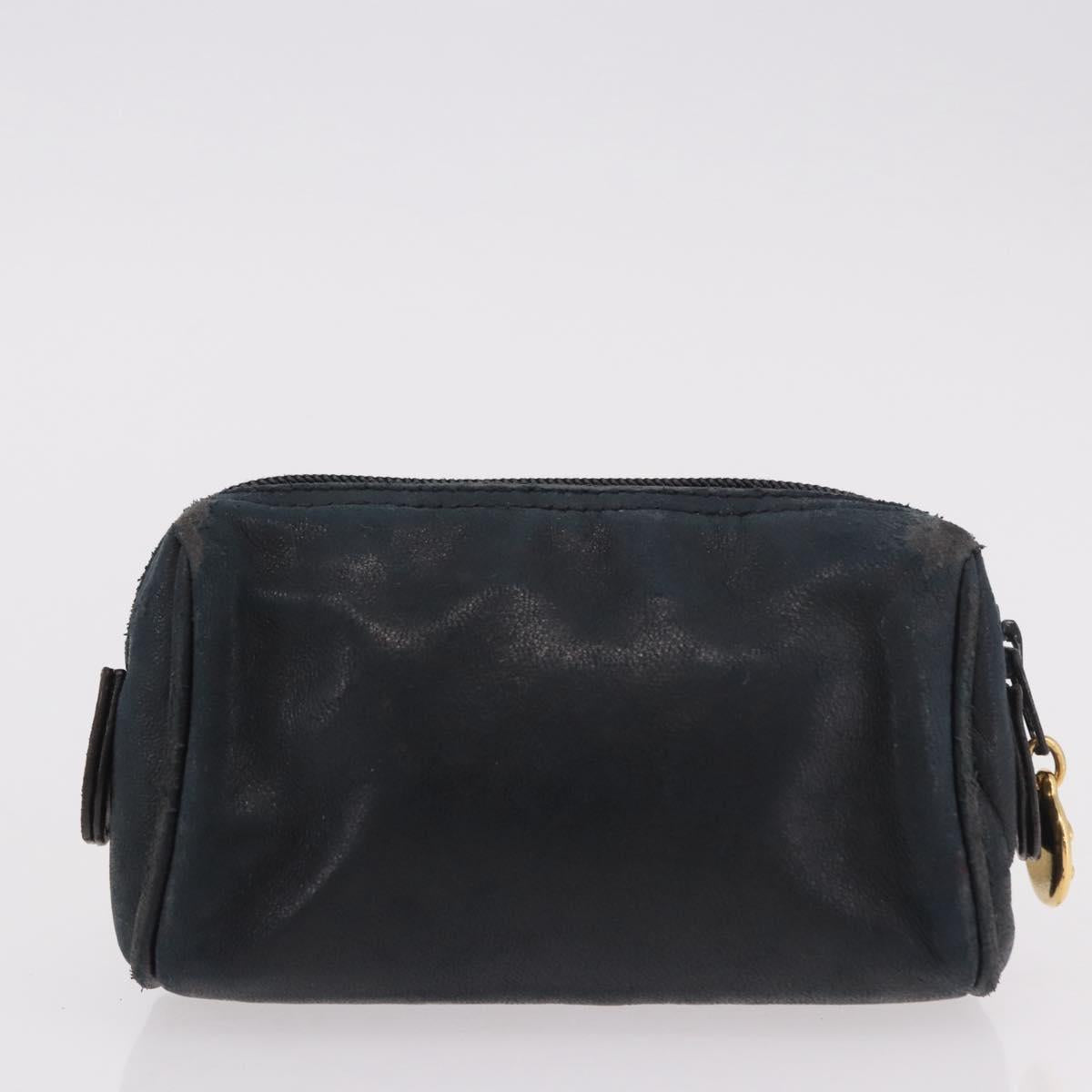 CHANEL Pouch Leather Satin Patent 3 Set Black CC Auth bs35903