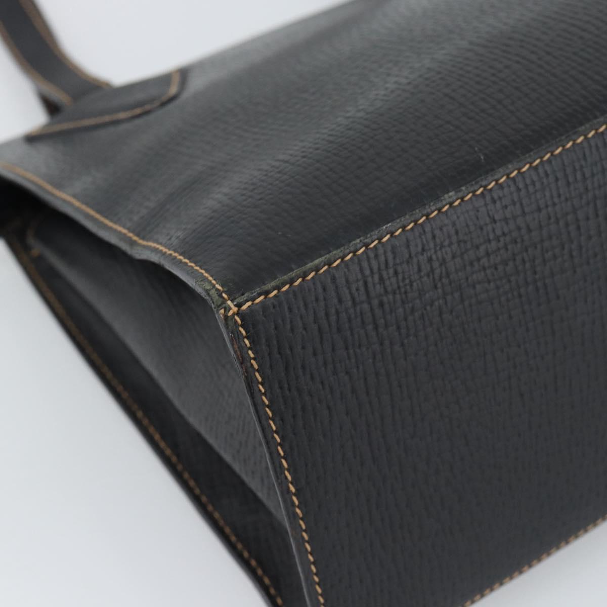 LOEWE Tote Bag Leather Black Gold Auth bs35912
