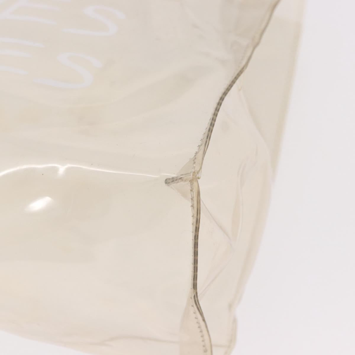 HERMES Vinyl Kelly Hand Bag Vinyl Clear Gold Auth bs35913