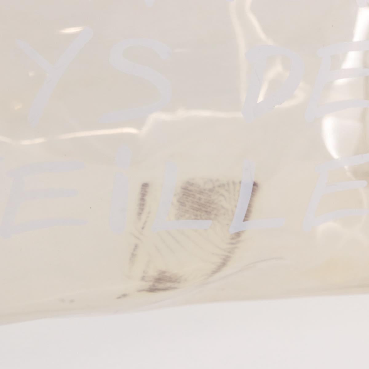 HERMES Vinyl Kelly Hand Bag Vinyl Clear Gold Auth bs35913