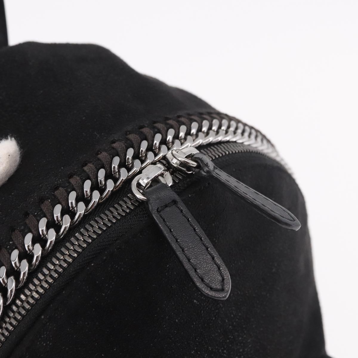 Stella MacCartney Backpack Polyester Black Silver Auth bs35920