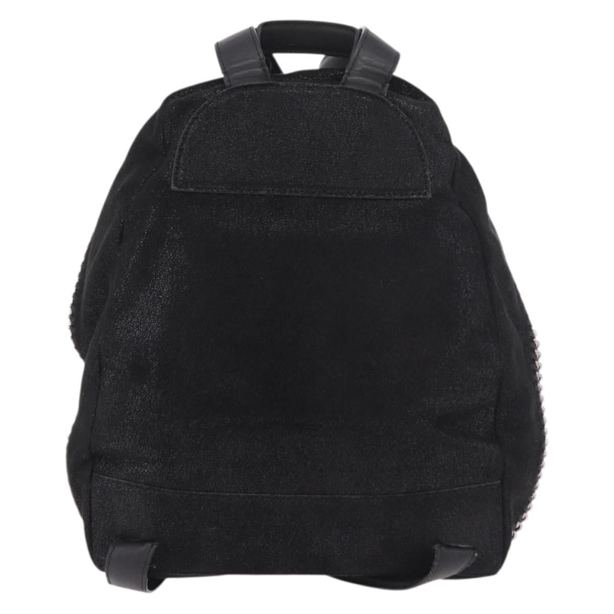 Stella MacCartney Backpack Polyester Black Silver Auth bs35920