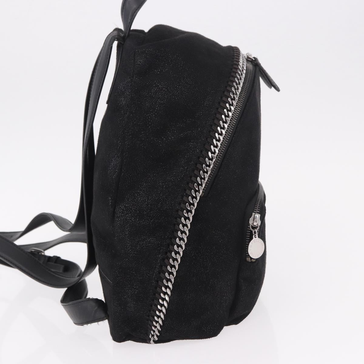 Stella MacCartney Backpack Polyester Black Silver Auth bs35920