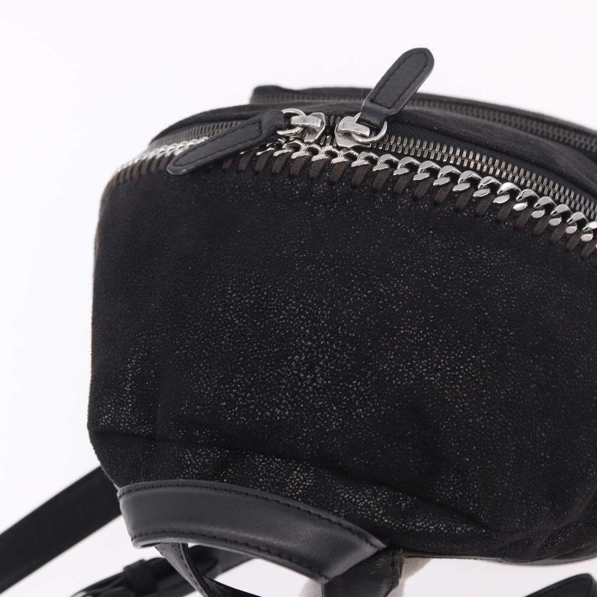 Stella MacCartney Backpack Polyester Black Silver Auth bs35920