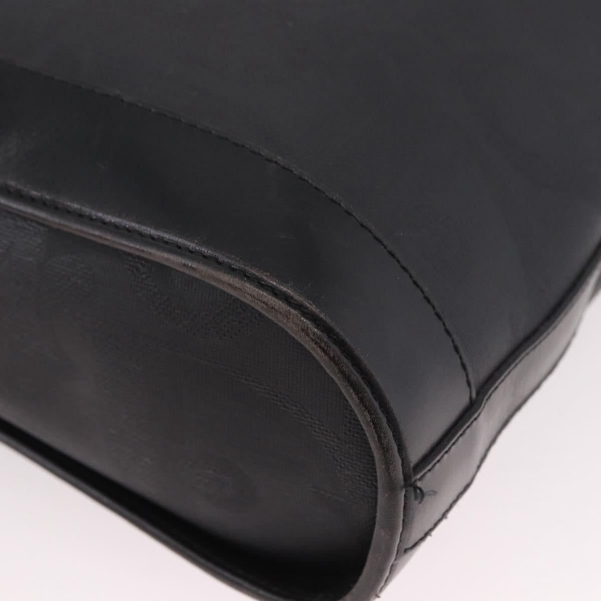 Christian Dior Trotter Shoulder Bag PVC Black Gold Auth bs35923