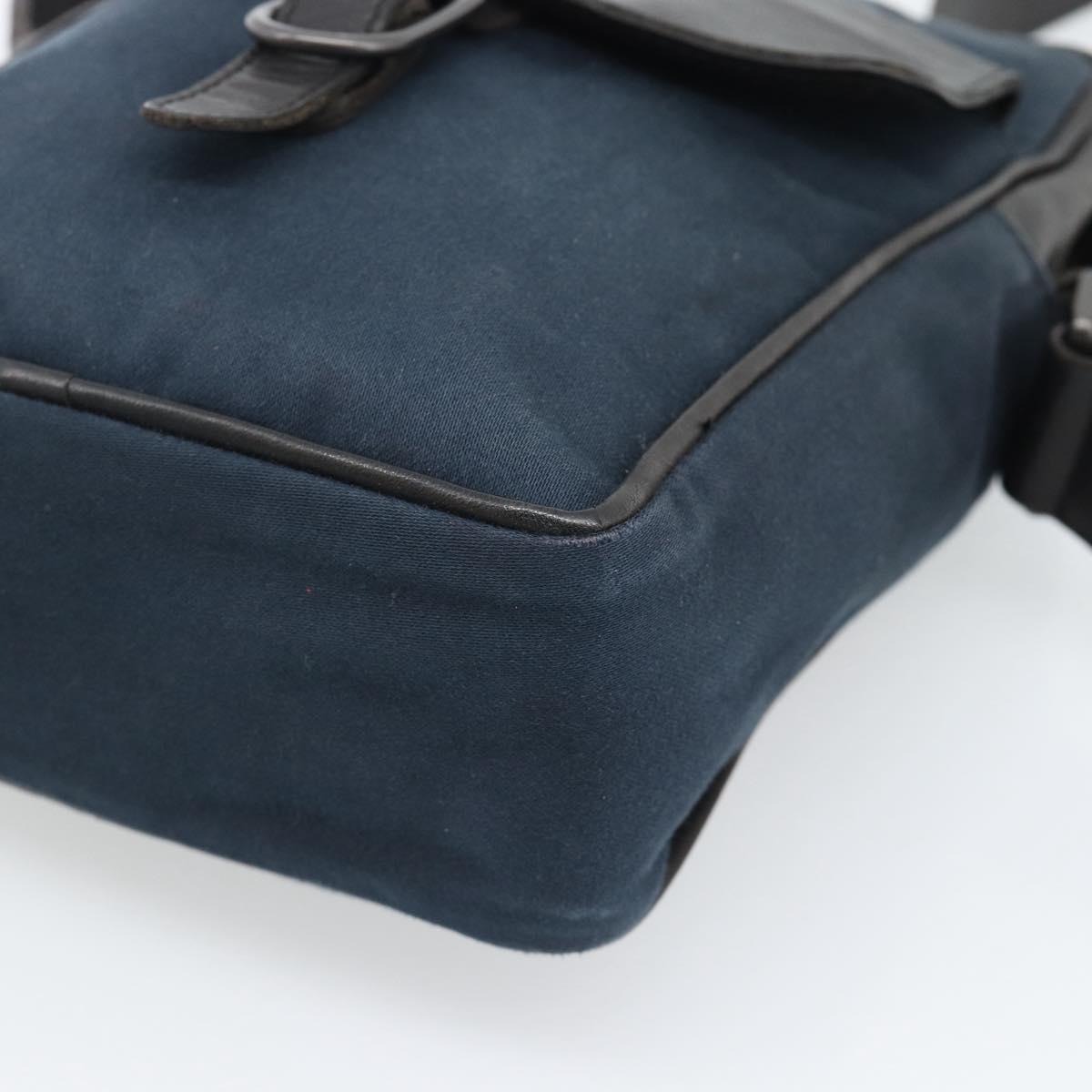 BOTTEGA VENETA Shoulder Bag Canvas Navy 113097 Auth bs35933
