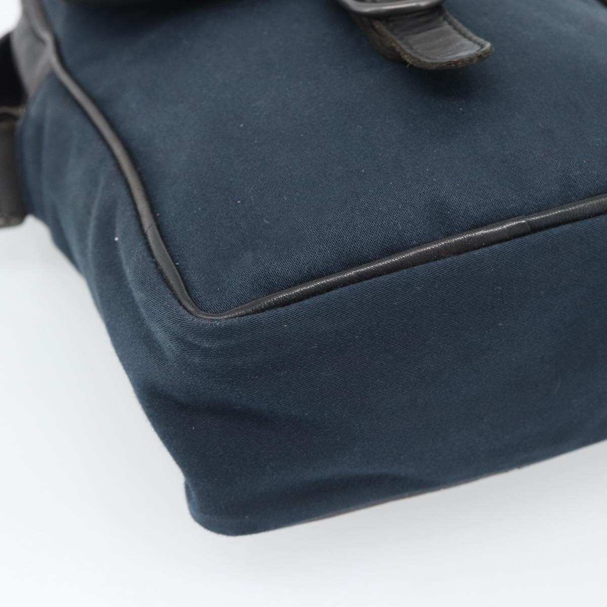 BOTTEGA VENETA Shoulder Bag Canvas Navy 113097 Auth bs35933