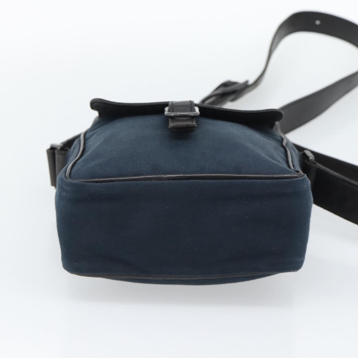 BOTTEGA VENETA Shoulder Bag Canvas Navy 113097 Auth bs35933