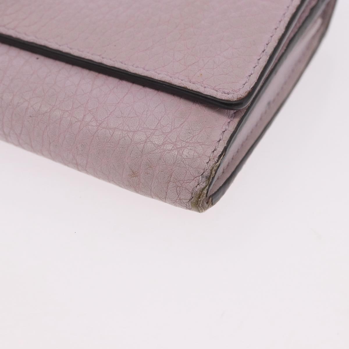 FENDI Long Wallet Leather Purple Gold 8M0427 Auth bs35938