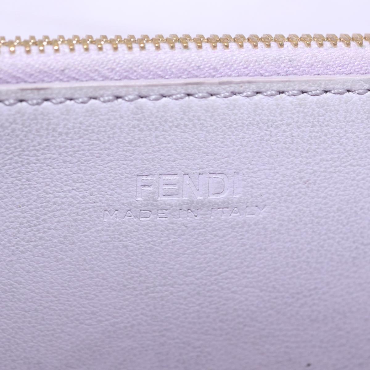 FENDI Long Wallet Leather Purple Gold 8M0427 Auth bs35938