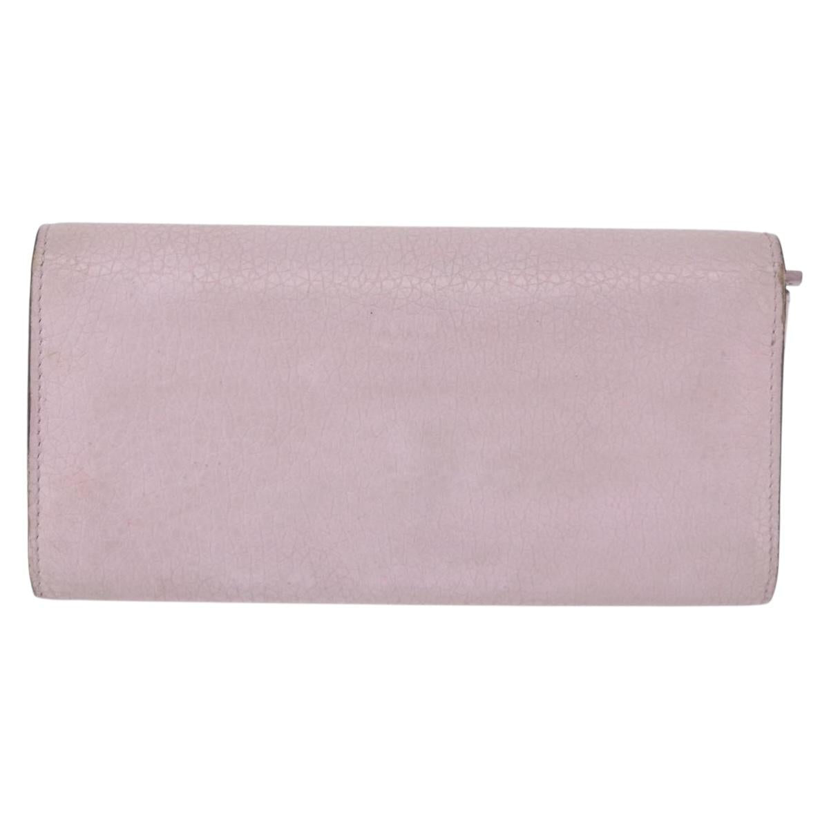 FENDI Long Wallet Leather Purple Gold 8M0427 Auth bs35938