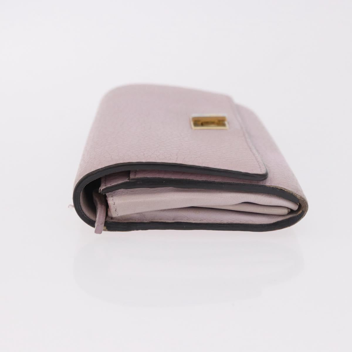 FENDI Long Wallet Leather Purple Gold 8M0427 Auth bs35938