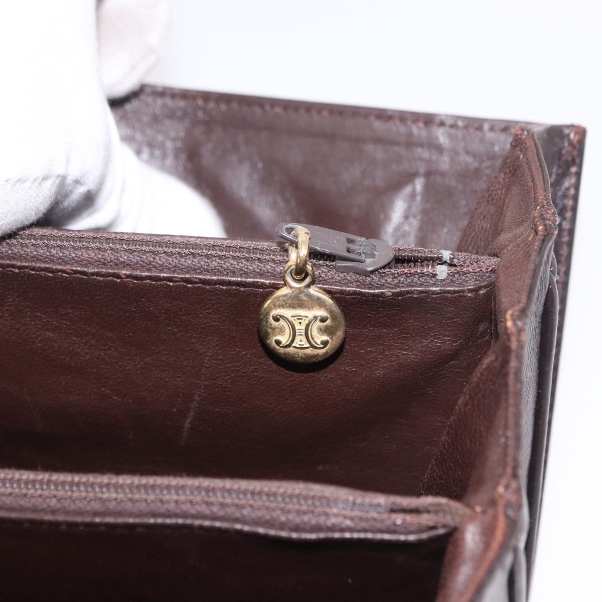 CELINE C Saluki Shoulder Bag Brown Gold Auth bs35956