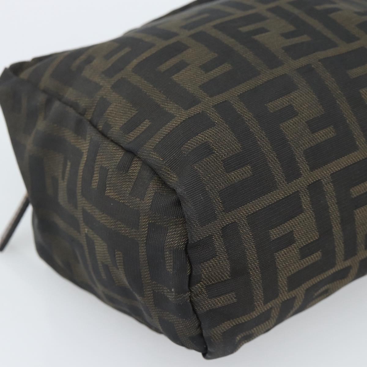 FENDI Zucca Canvas Hand Bag Brown Auth bs35961