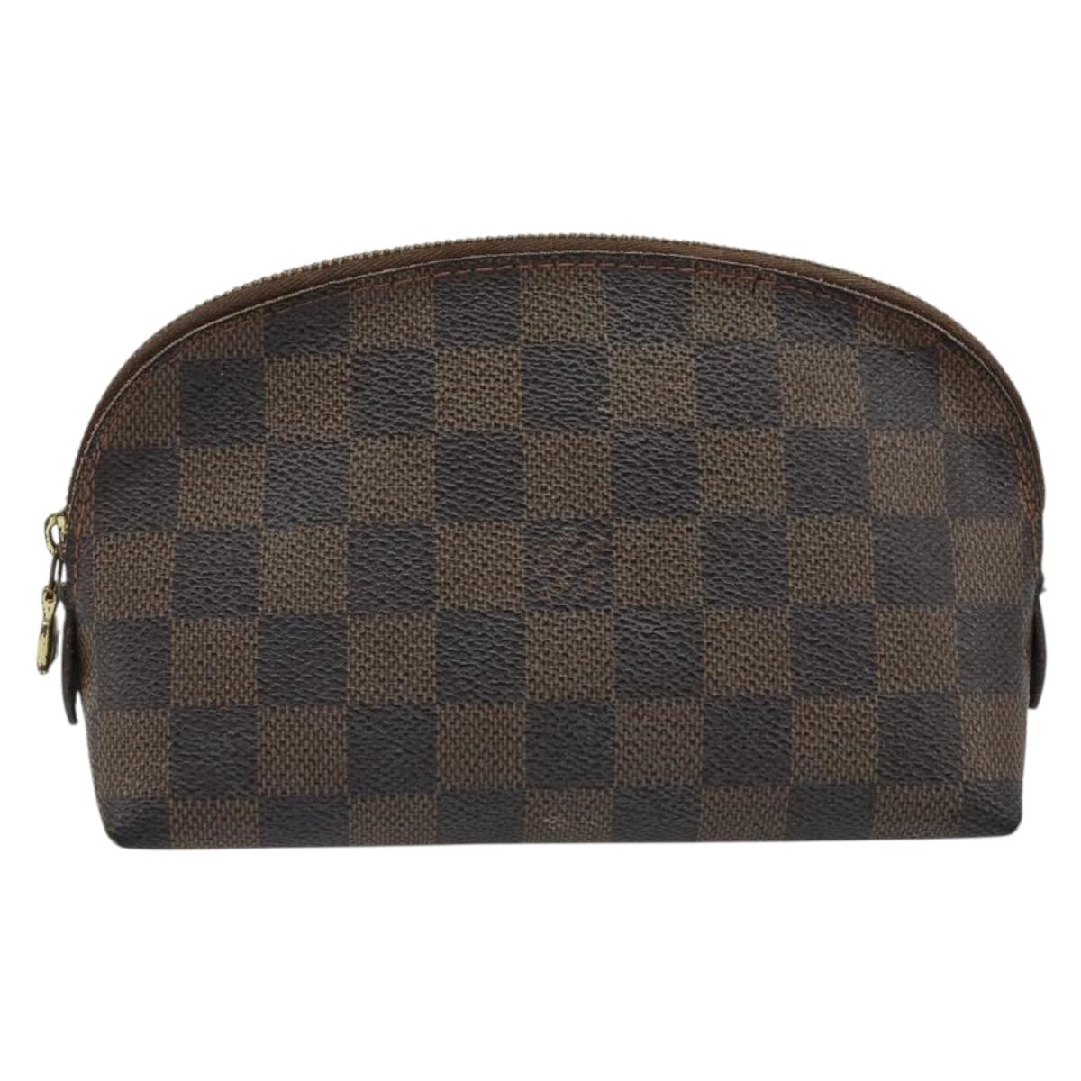 LOUIS VUITTON Damier Ebene Pochette Cosmetic PM Pouch N47516 LV Auth bs35970