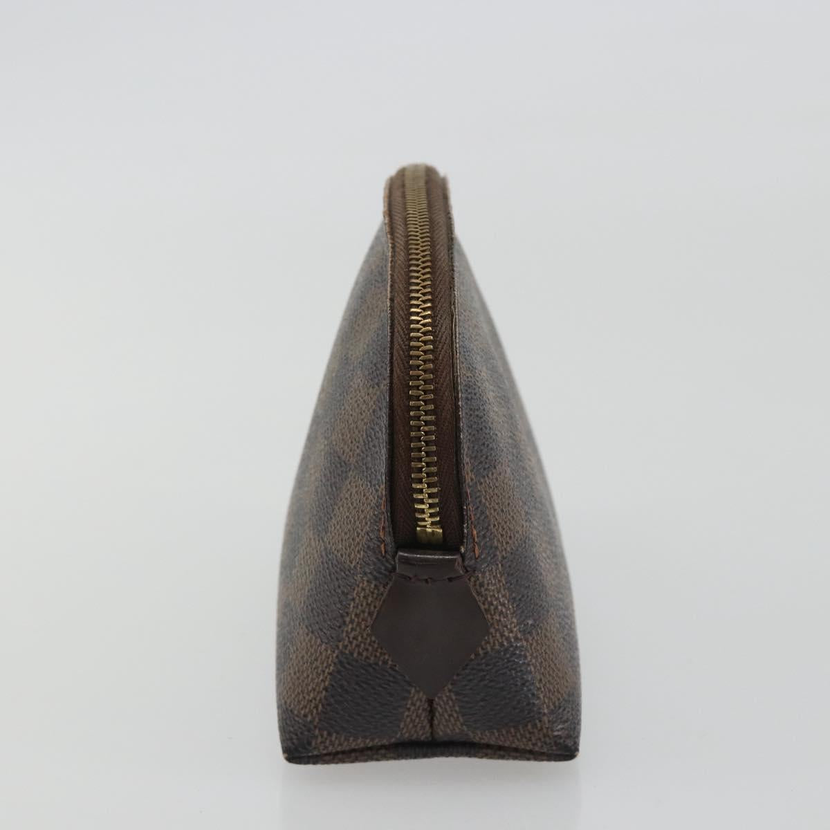 LOUIS VUITTON Damier Ebene Pochette Cosmetic PM Pouch N47516 LV Auth bs35970