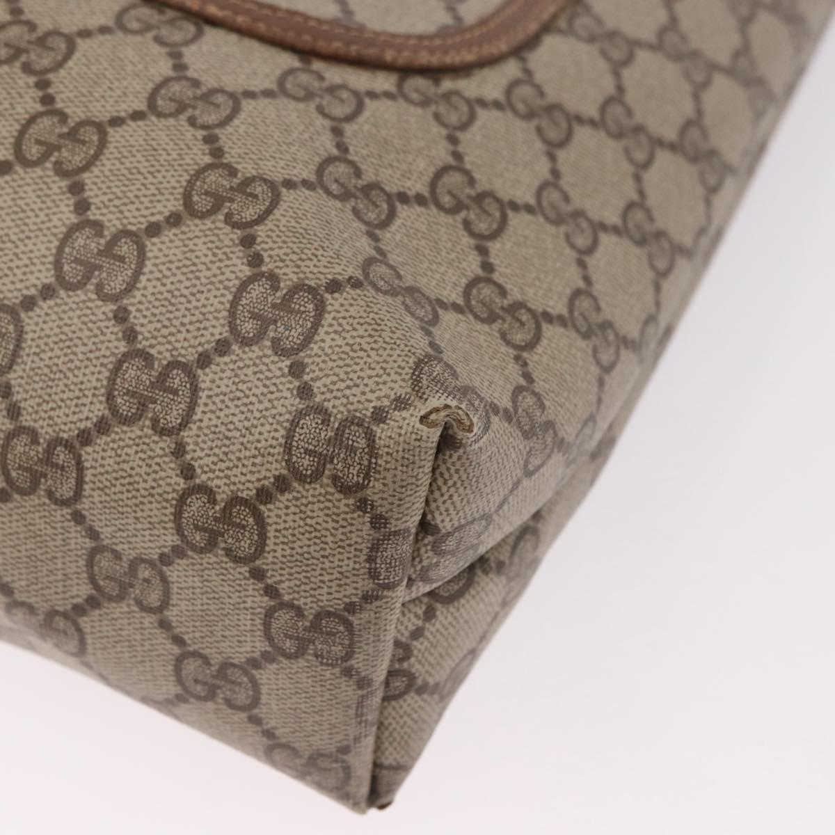 GUCCI GG Supreme Web Sherry Line Tote Bag PVC Beige 39 02 003 Auth bs35976