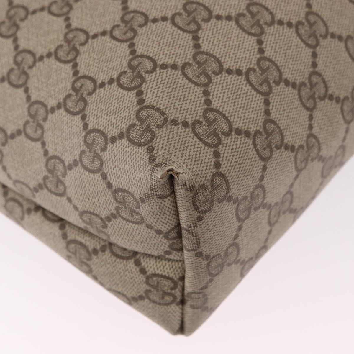 GUCCI GG Supreme Web Sherry Line Tote Bag PVC Beige 39 02 003 Auth bs35976