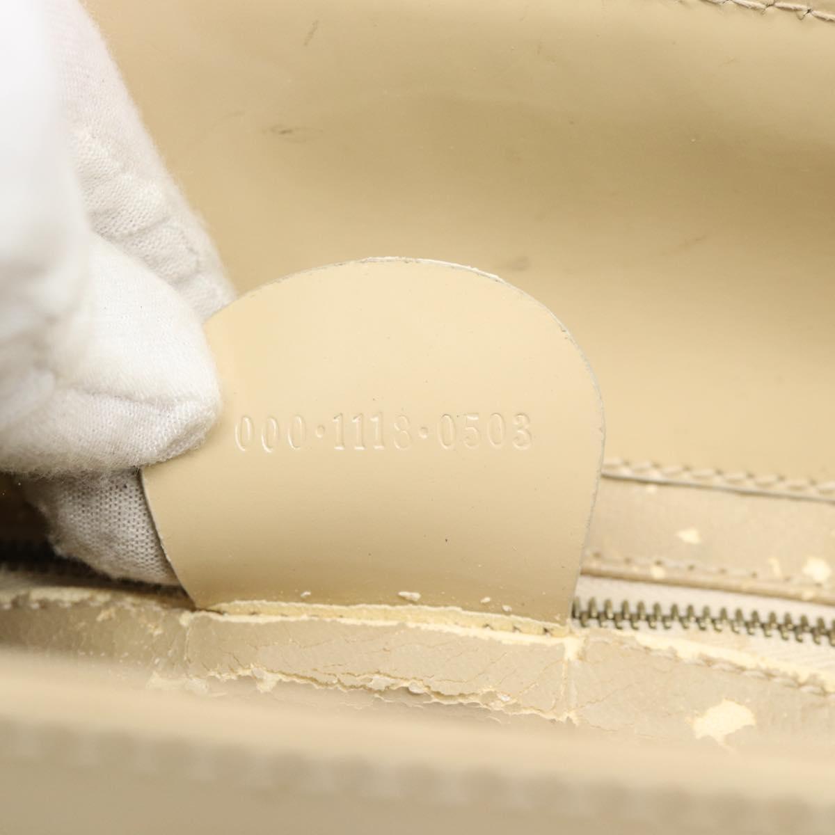 GUCCI Tote Bag Patent leather 2way Beige Gold 000 1118 0503 Auth bs35979