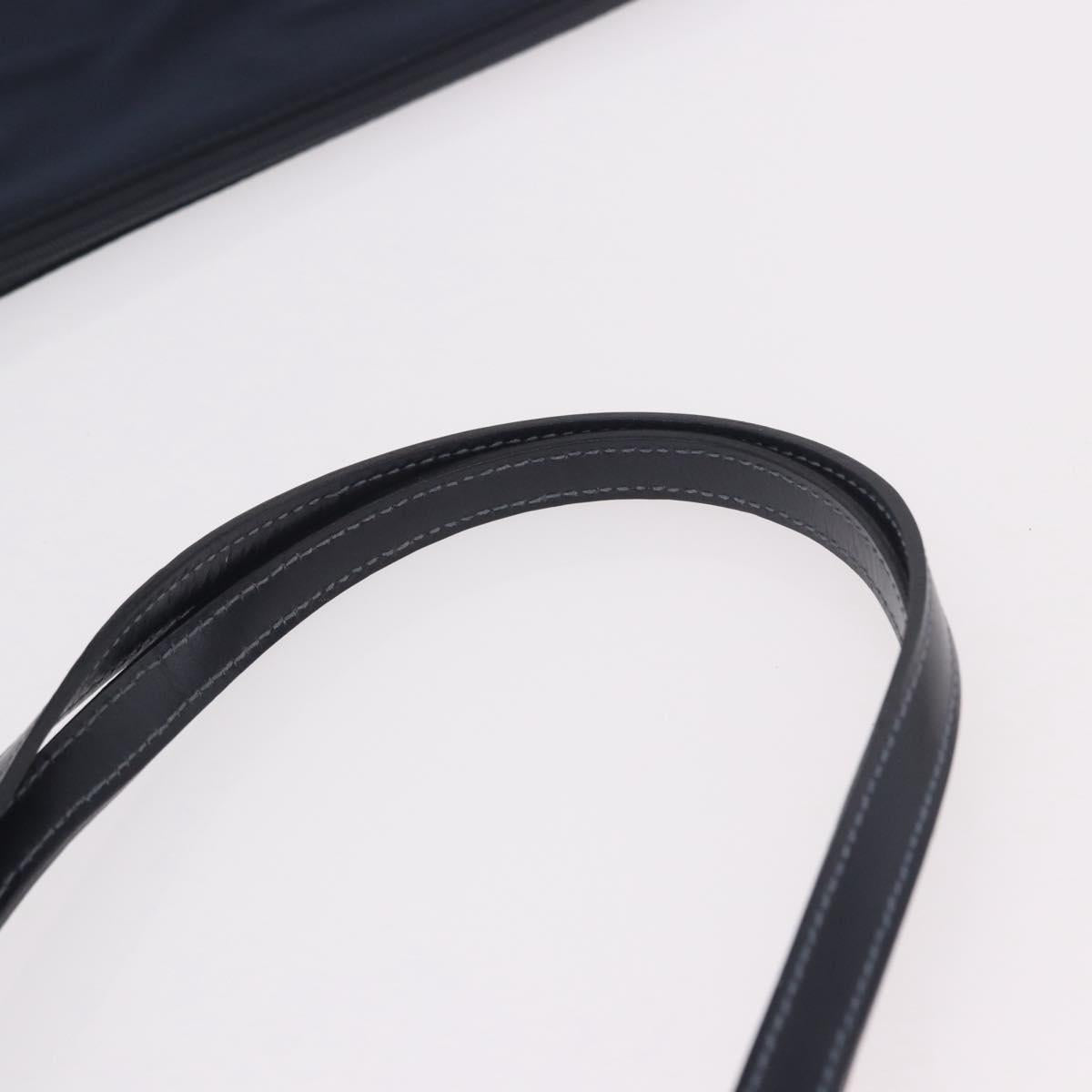 LOEWE Tote Bag Nylon Mesh Blue Silver Auth bs35980