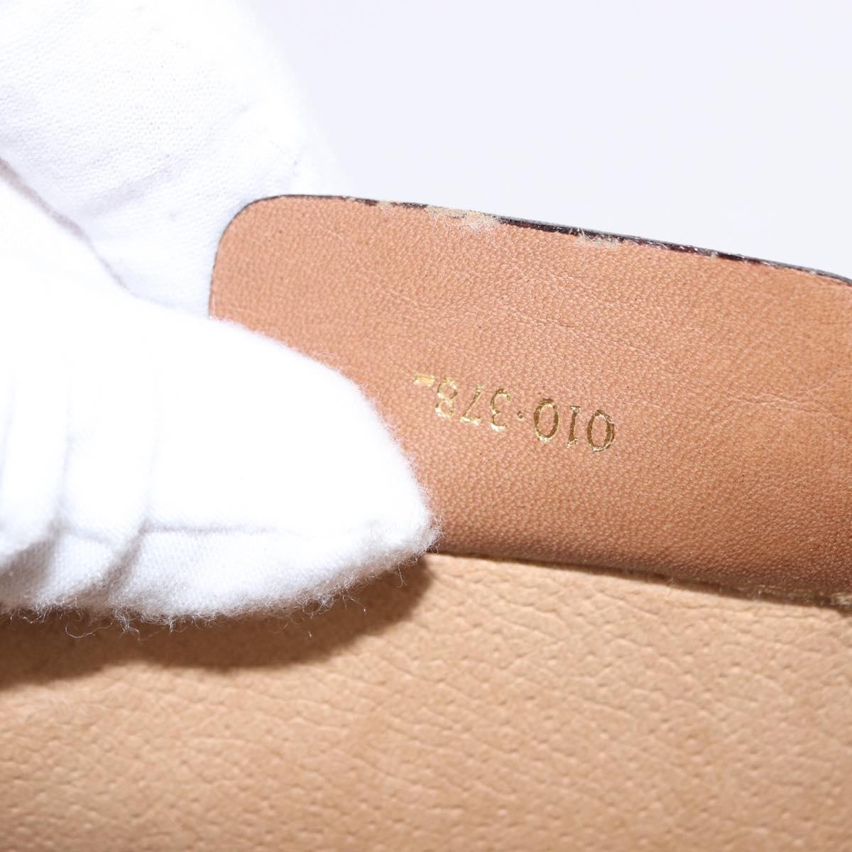 GUCCI Web Sherry Line Clutch Bag Canvas Beige Gold 010 378 Auth bs35987