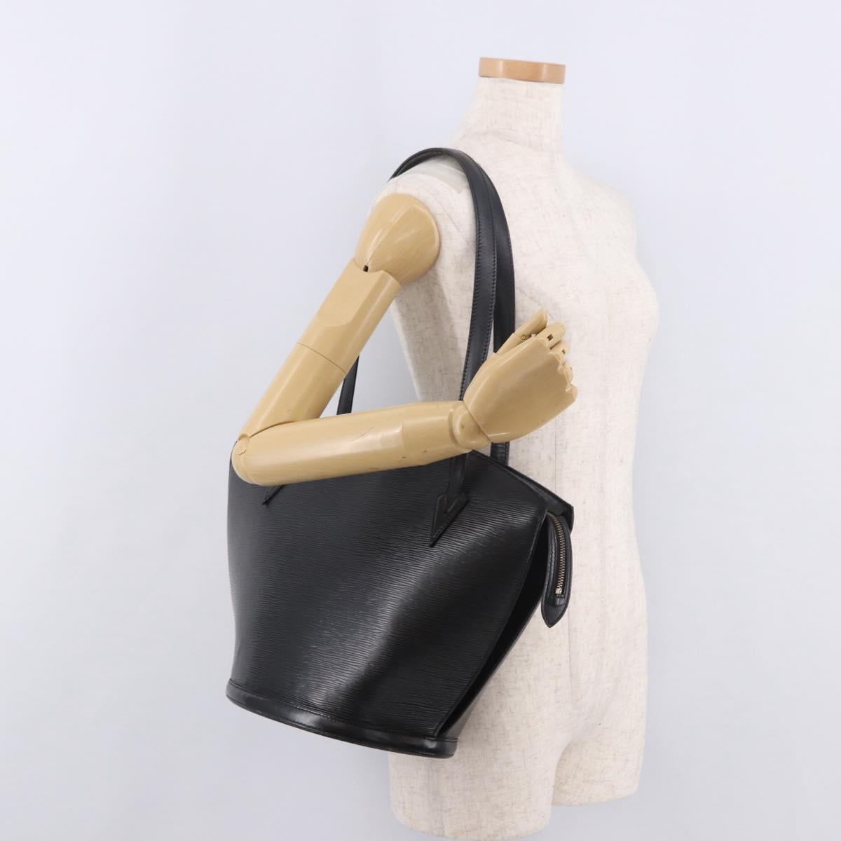 LOUIS VUITTON Epi Saint Jacques Shopping Shoulder Bag Black M52272 Auth bs35995