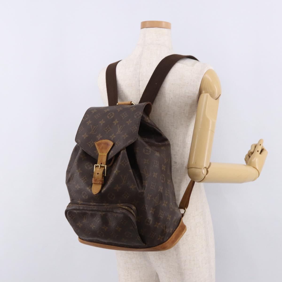 LOUIS VUITTON Monogram Montsouris GM Backpack M51135 LV Auth bs35999