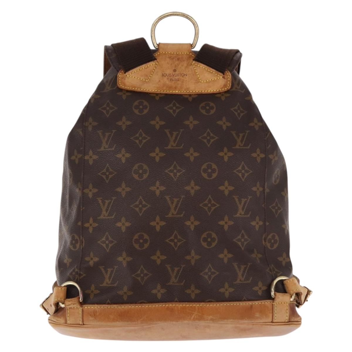 LOUIS VUITTON Monogram Montsouris GM Backpack M51135 LV Auth bs35999