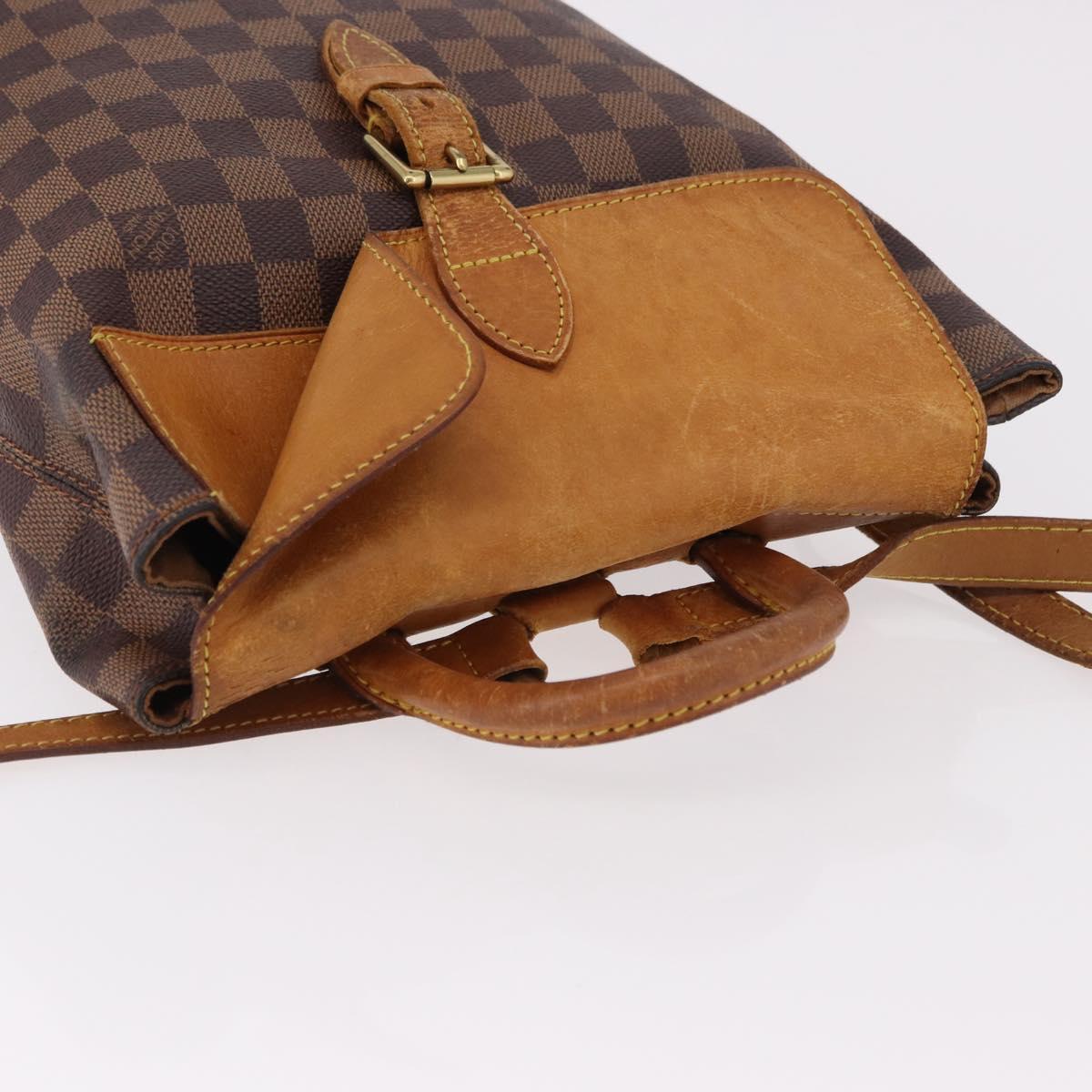 LOUIS VUITTON Damier Ebene Arlucan Backpack N99038 LV Auth bs36001
