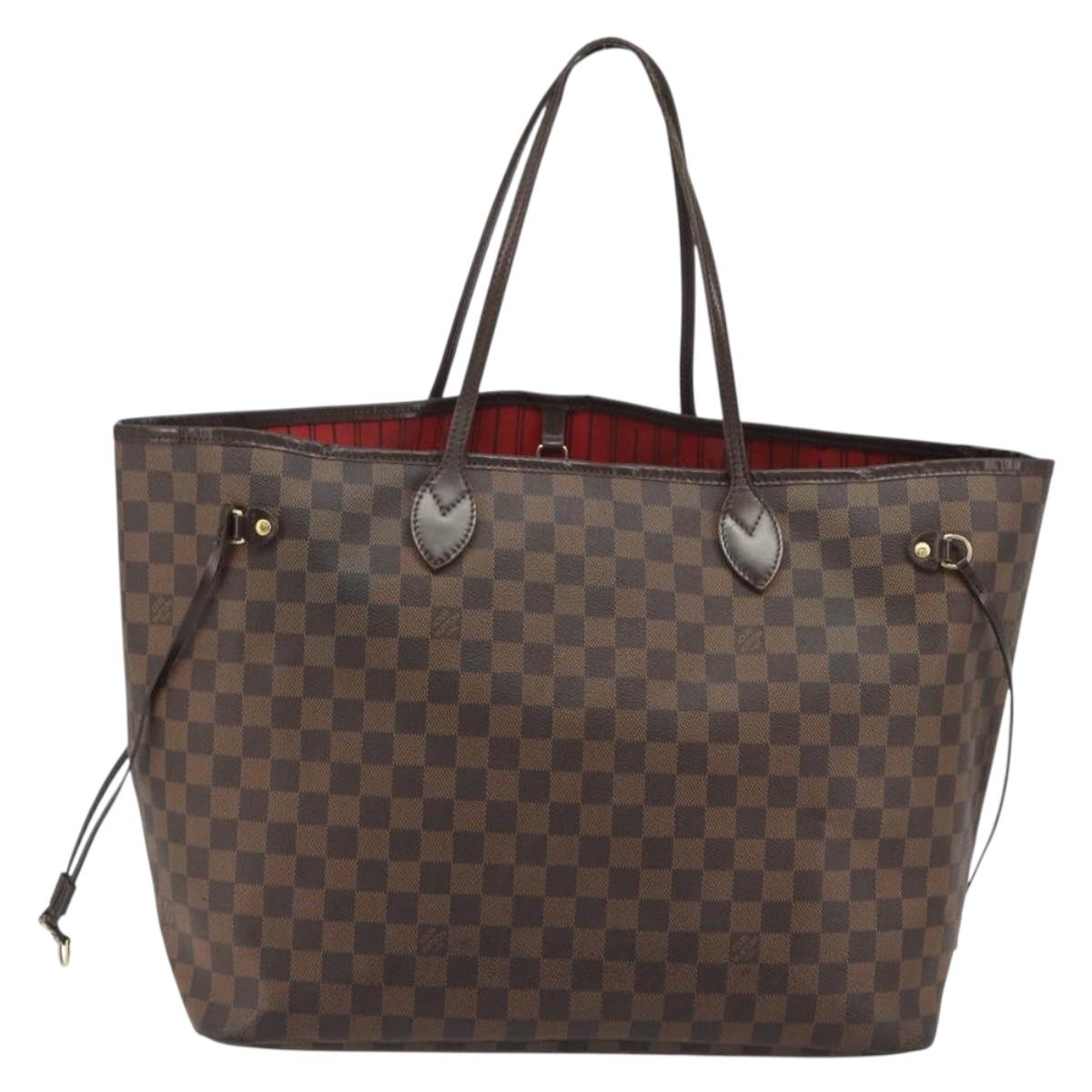 LOUIS VUITTON Damier Ebene Neverfull GM Tote Bag N51106 LV Auth bs36002