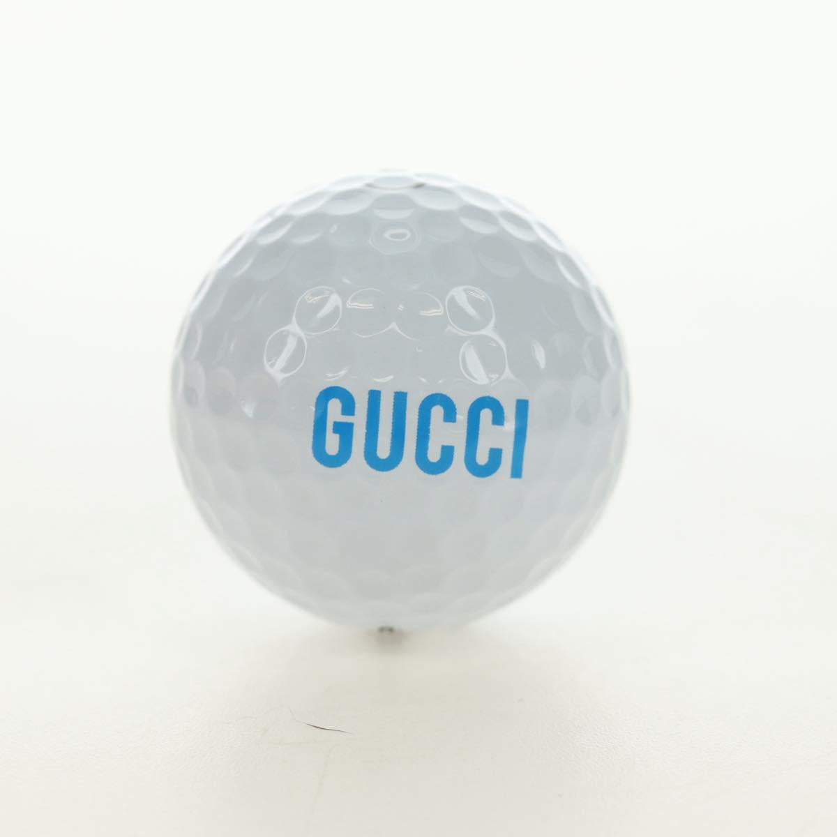 GUCCI Golf Ball Set Rubber White Auth bs36003M
